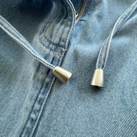 Susan Bristol Long Chambray Denim Maxi Jean Skirt Slit in back Size 8 - Picture 8 of 14